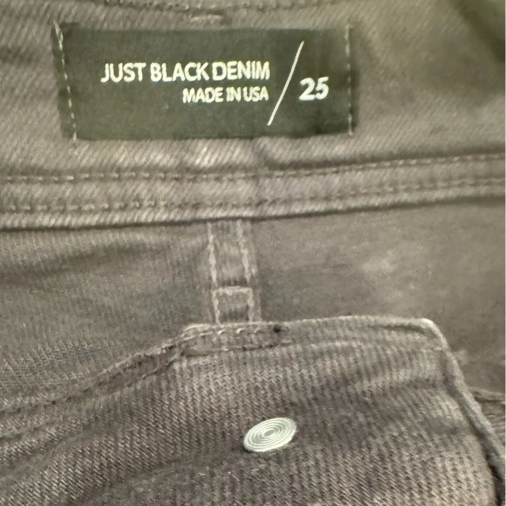 Women's Just Black Denim Gray The Nautical Way High Rise Wide-Leg Raw Hem Sz 25 - Picture 5 of 7